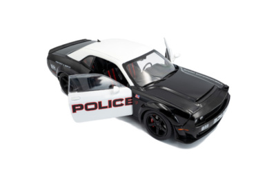 Dodge Challenger SRT Demon Highway Police 2023 schwarz weiß Modellauto 1:18 Solido