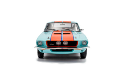 Ford Shelby Mustang GT500 Gulf Racing Tribute 1967 hellblau orange Modellauto 1:18 Solido
