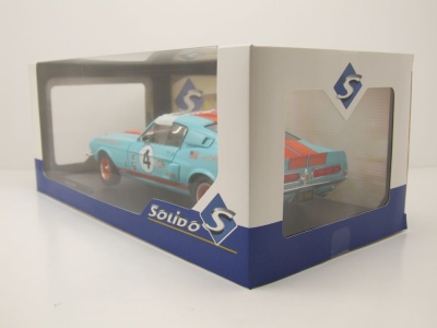 Ford Shelby Mustang GT500 Gulf Racing Tribute 1967 hellblau orange Modellauto 1:18 Solido