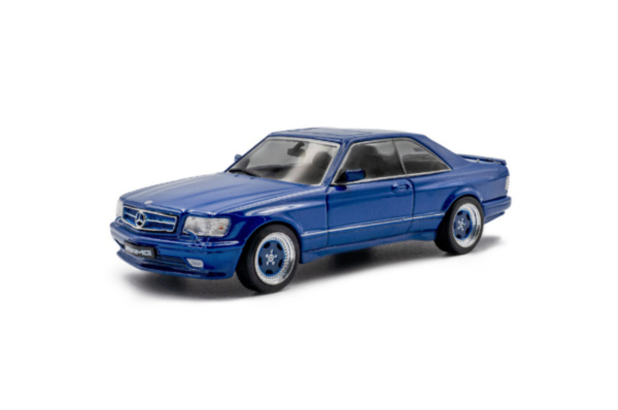 Mercedes 560 SEC AMG W126 Widebody 1990 blau metallic Modellauto 1:43 Solido
