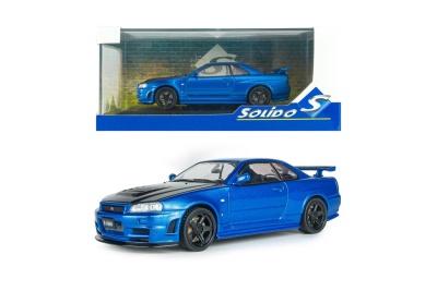 Nissan Skyline GT-R R34 Z-Tune 1998 blau metallic Modellauto 1:43 Solido