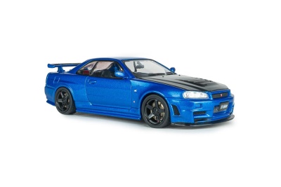 Nissan Skyline GT-R R34 Z-Tune 1998 blau metallic Modellauto 1:43 Solido