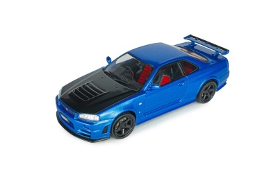Nissan Skyline GT-R R34 Z-Tune 1998 blau metallic Modellauto 1:43 Solido