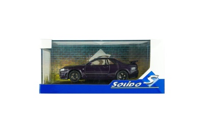 Nissan Skyline GT-R R34 Z-Tune 1998 lila Modellauto 1:43 Solido