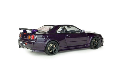 Nissan Skyline GT-R R34 Z-Tune 1998 lila Modellauto 1:43...