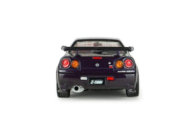 Nissan Skyline GT-R R34 Z-Tune 1998 lila Modellauto 1:43 Solido
