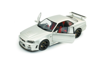 Nissan Skyline GT-R BNR34 Nismo 1999 silber Modellauto 1:18 Solido