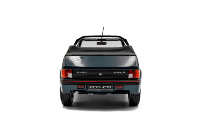 Peugeot 205 CTI Cabrio Rolland Garros 1986 grün metallic Modellauto 1:18 Solido