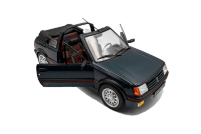 Peugeot 205 CTI Cabrio Rolland Garros 1986 grün metallic Modellauto 1:18 Solido