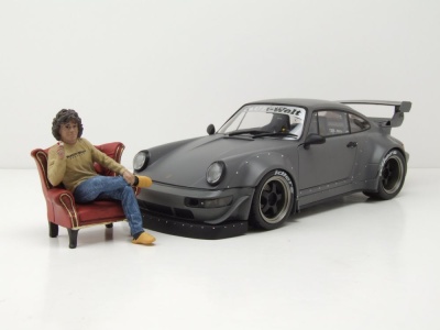 Porsche RWB RAUH-Welt Bodykit Nardo grau mit Figur...