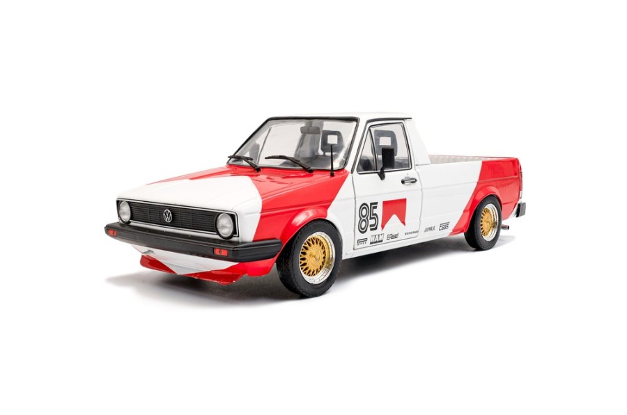 VW Caddy #85 Racing Tribute 1982 rot weiß Modellauto 1:18 Solido