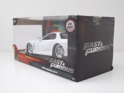 Mazda RX-7 1993 weiß Fast & Furious Modellauto 1:24 Jada Toys