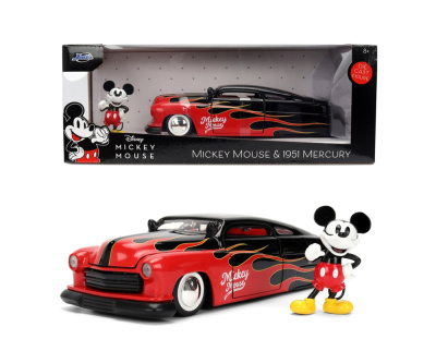 Mercury Coupe 1951 schwarz rot mit Mickey Mouse Figur...