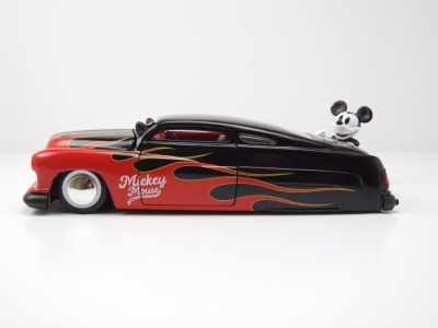 Mercury Coupe 1951 schwarz rot mit Mickey Mouse Figur Modellauto 1:24 Jada Toys