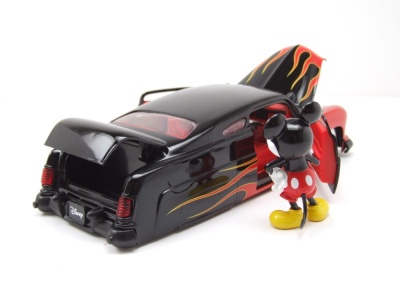 Mercury Coupe 1951 schwarz rot mit Mickey Mouse Figur Modellauto 1:24 Jada Toys