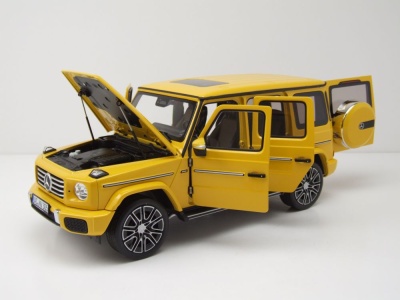 Mercedes G-Klasse G-Modell 2024 sonnen gelb Modellauto 1:18 Norev