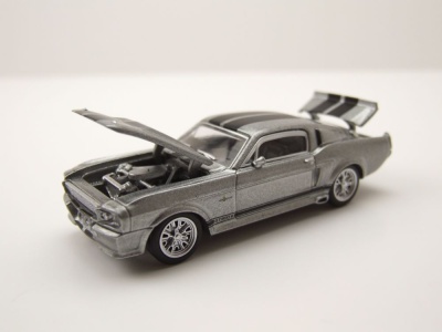 Ford Shelby Mustang GT500 1967 grau metallic Modellauto 1:64 Pop Race