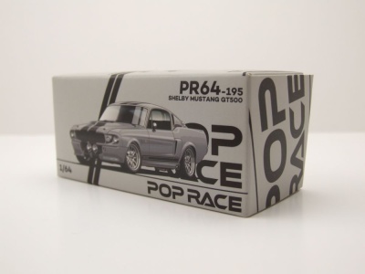 Ford Shelby Mustang GT500 1967 grau metallic Modellauto 1:64 Pop Race