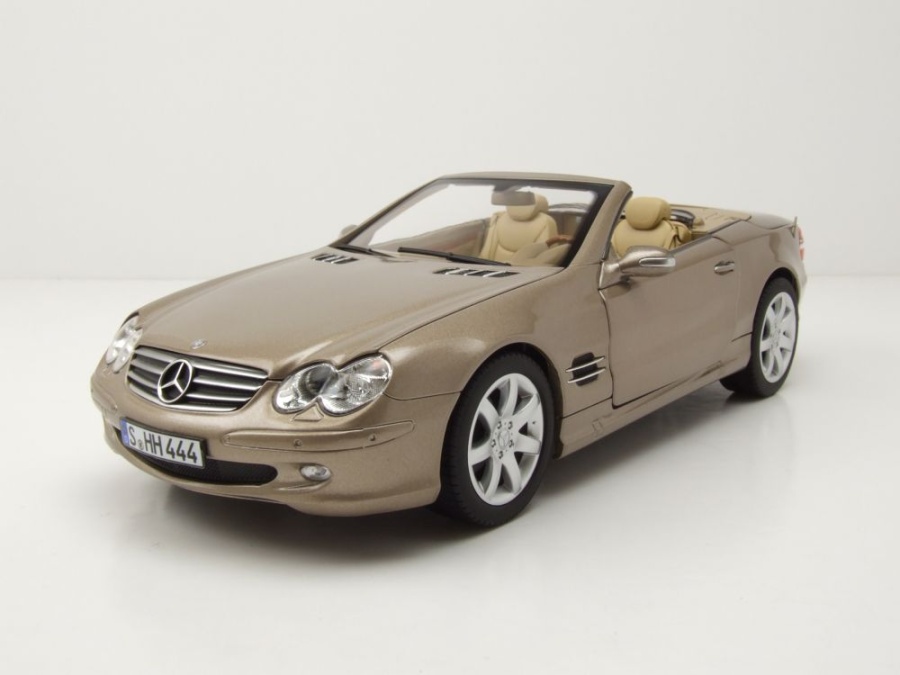 Mercedes SL 500 R230 2003 beige metallic Modellauto 1:18 Norev