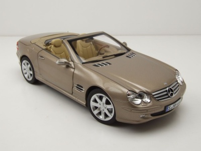 Mercedes SL 500 R230 2003 beige metallic Modellauto 1:18 Norev