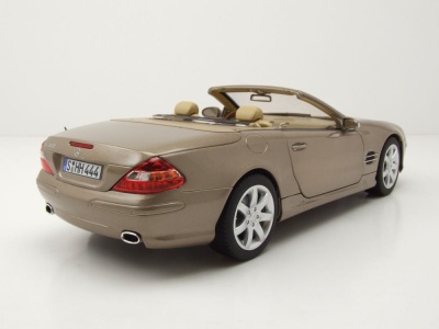 Mercedes SL 500 R230 2003 beige metallic Modellauto 1:18 Norev