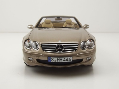 Mercedes SL 500 R230 2003 beige metallic Modellauto 1:18 Norev