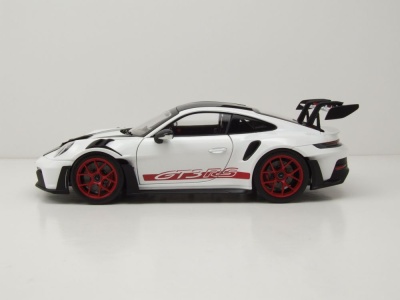 Porsche 911 GT3 RS Weissach Pack 2022 weiß rot Modellauto 1:18 Norev