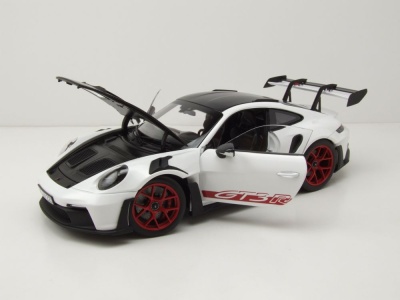 Porsche 911 GT3 RS Weissach Pack 2022 weiß rot Modellauto 1:18 Norev