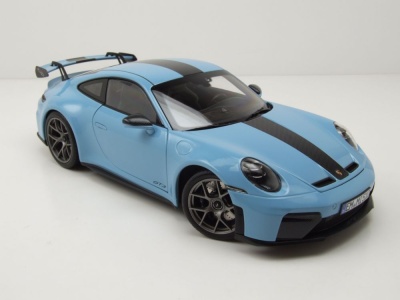 Porsche 911 GT3 Weissach Pack 2025 hellblau Modellauto 1:18 Norev