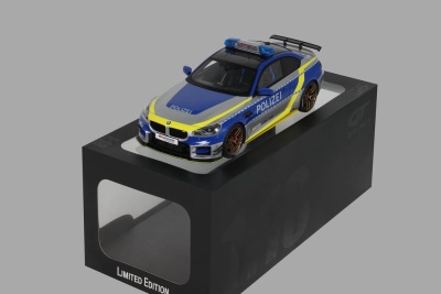 BMW AC Schnitzer ACS2 Sport Polizei 2024 silber blau Modellauto 1:18 GT Spirit