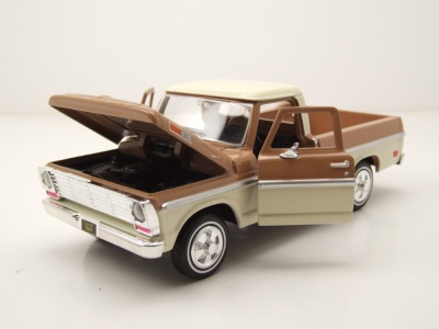 Ford F-100 Pick Up 1969 braun creme Modellauto 1:24 Motormax
