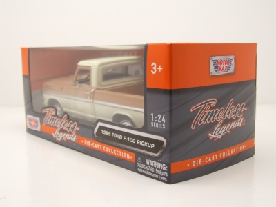 Ford F-100 Pick Up 1969 braun creme Modellauto 1:24 Motormax