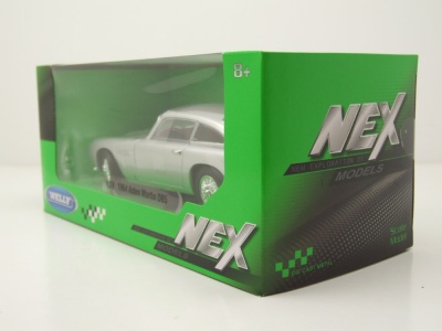 Aston Martin DB5 1964 silber Modellauto 1:24 Welly