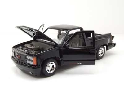 GMC Sierra GT Pick Up 1992 schwarz Modellauto 1:24 Motormax