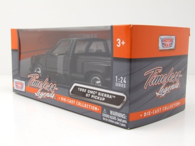 GMC Sierra GT Pick Up 1992 schwarz Modellauto 1:24 Motormax