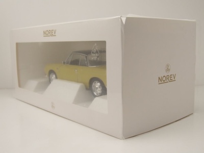 VW Karmann Ghia 1500 Typ 34 1961 gelb schwarz Modellauto 1:18 Norev
