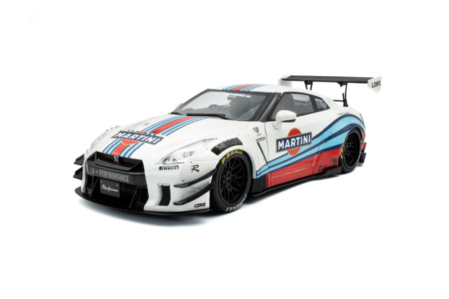 Nissan GT-R R35 Liberty Walk Body Kit 2.0 Martini 2024 weiß Modellauto 1:18 Solido