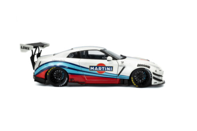 Nissan GT-R R35 Liberty Walk Body Kit 2.0 Martini 2024 weiß Modellauto 1:18 Solido
