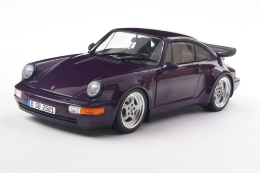 Porsche 911 (964) Turbo 1990 lila metallic Modellauto 1:18 Solido