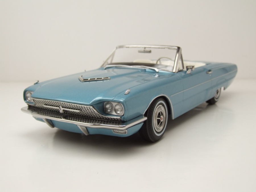 Ford Thunderbird Convertible 1966 hellblau metallic Modellauto 1:18 KK Scale