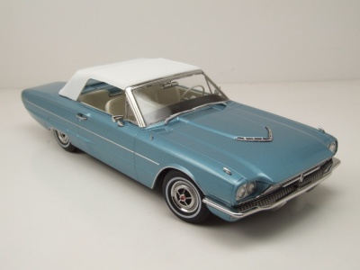 Ford Thunderbird Convertible 1966 hellblau metallic Modellauto 1:18 KK Scale