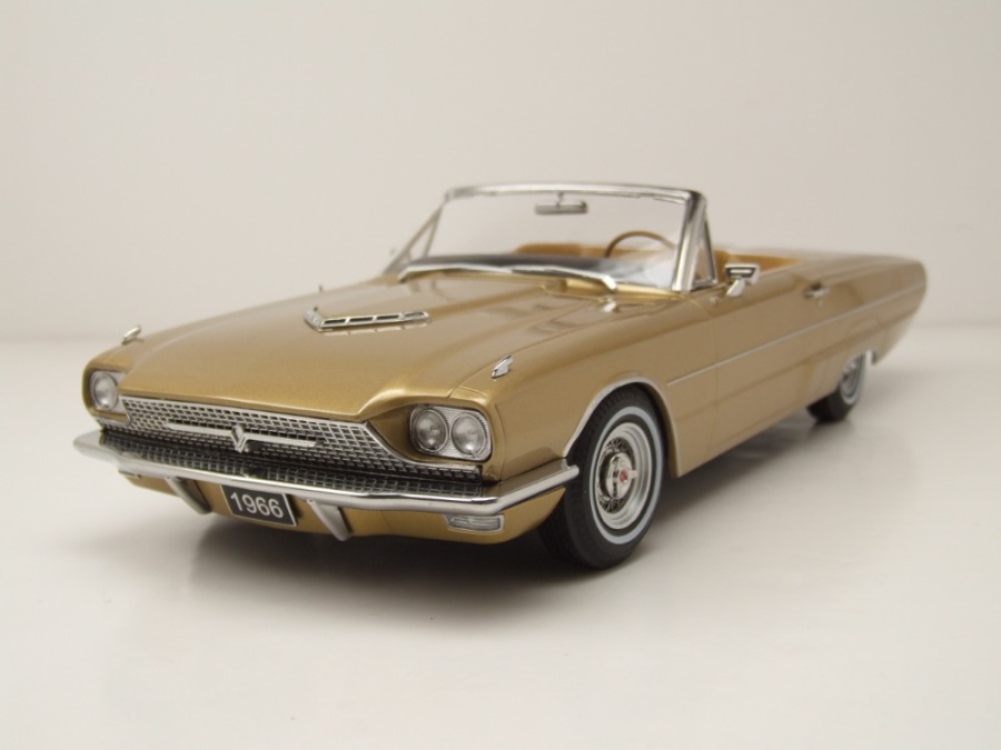 Ford Thunderbird Convertible 1966 gold metallic Modellauto 1:18 KK Scale