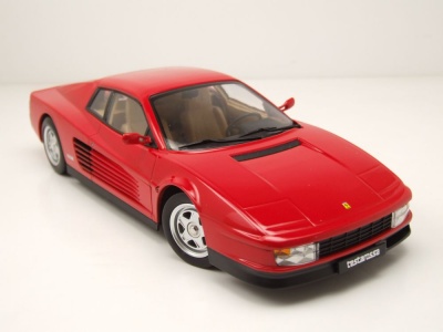 Ferrari Testarossa 1986 rot beiges Interieur Modellauto 1:18 KK Scale