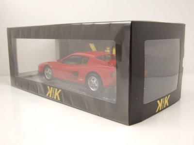 Ferrari Testarossa 1986 rot beiges Interieur Modellauto 1:18 KK Scale