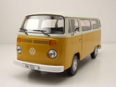 VW T2 b Bus 1972 gelb weiß Modellauto 1:18 KK Scale