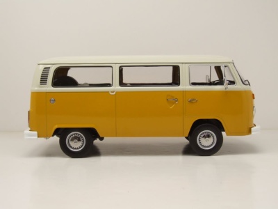 VW T2 b Bus 1972 gelb weiß Modellauto 1:18 KK Scale