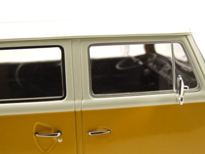 VW T2 b Bus 1972 gelb weiß Modellauto 1:18 KK Scale