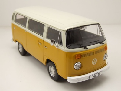 VW T2 b Bus 1972 gelb weiß Modellauto 1:18 KK Scale