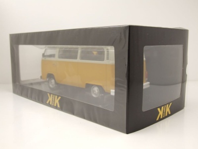 VW T2 b Bus 1972 gelb weiß Modellauto 1:18 KK Scale