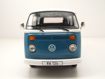 VW T2 b Bus 1972 blau weiß Modellauto 1:18 KK Scale